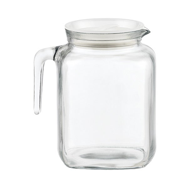 Bormioli Rocco 34 oz. Glass Refrigerator Pitcher, 3-1/4 x 4-1/4 x 9 H | The Container Store