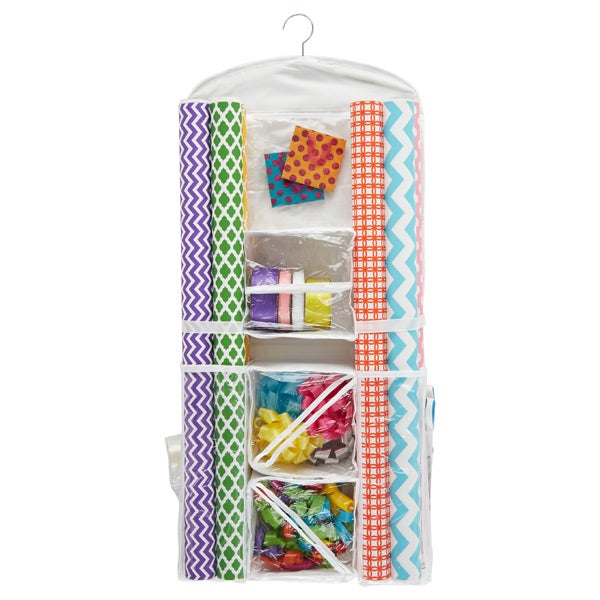 Hanging Gift Wrap Organizer