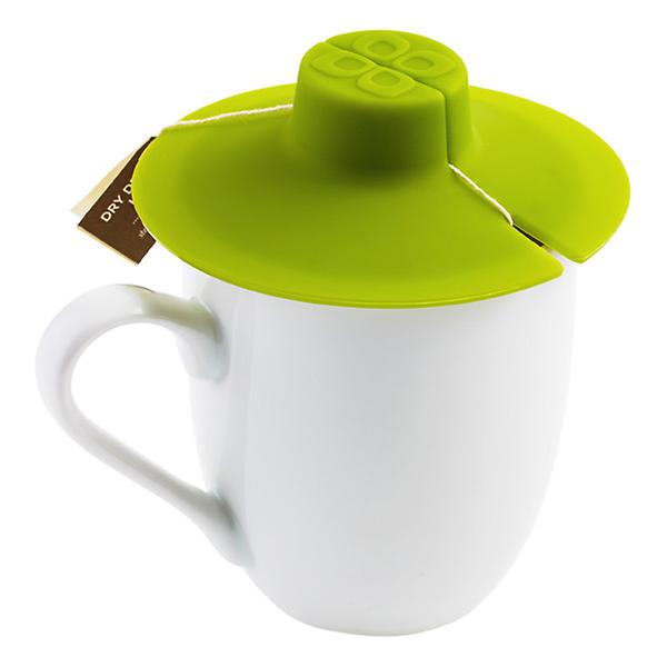 Tea Bag Buddy - Silicone Cup Cover - Keep Hot, Secure, Squeezer & Holder  (GREEN)
