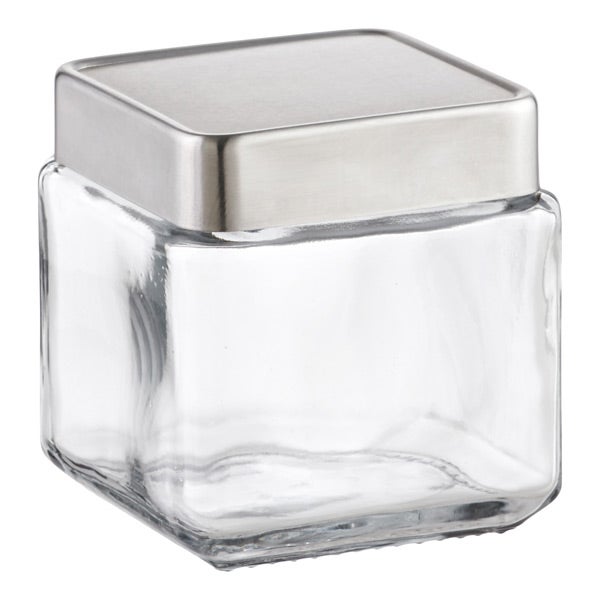 Square glass canister sale