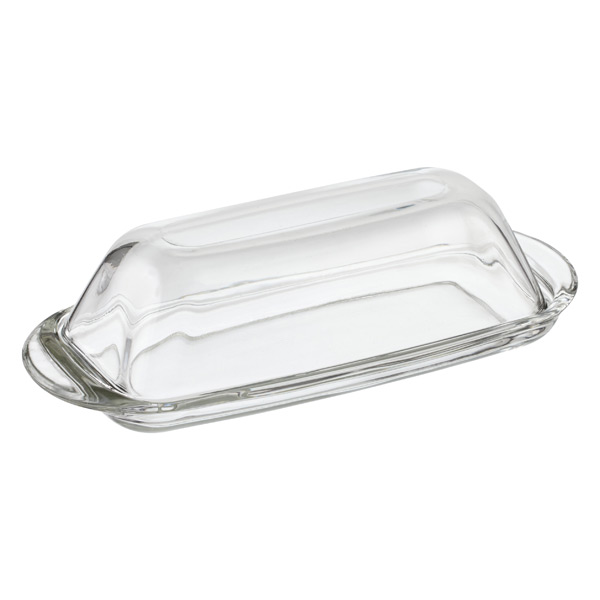 Glass Butter Dish Clear 