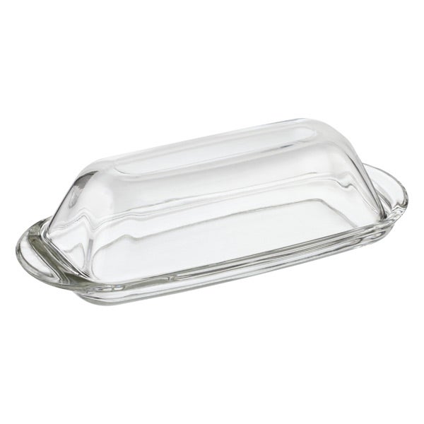 Anchor Hocking Glass Butter Dish with Cover, Single, Clear: Butter  Dishes