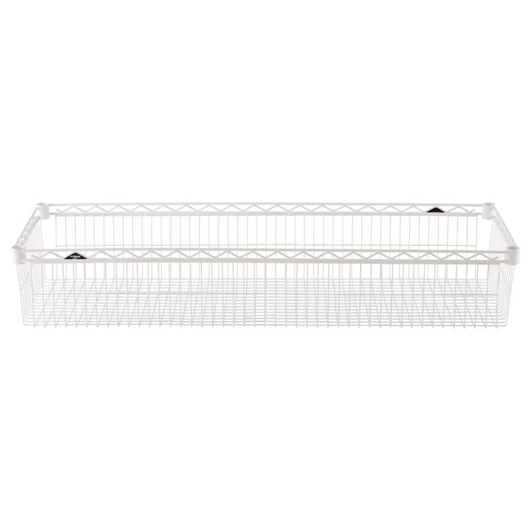 18" x 48" x 8" h InterMetro Basket Shelf White