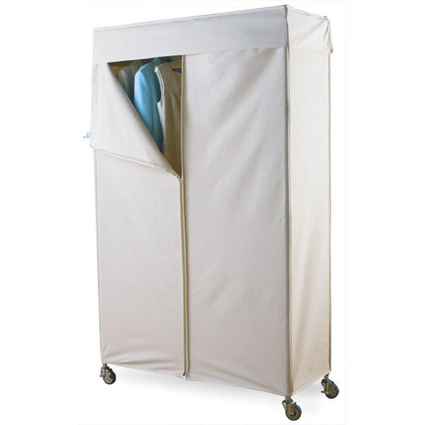garment rack with cover and wheels