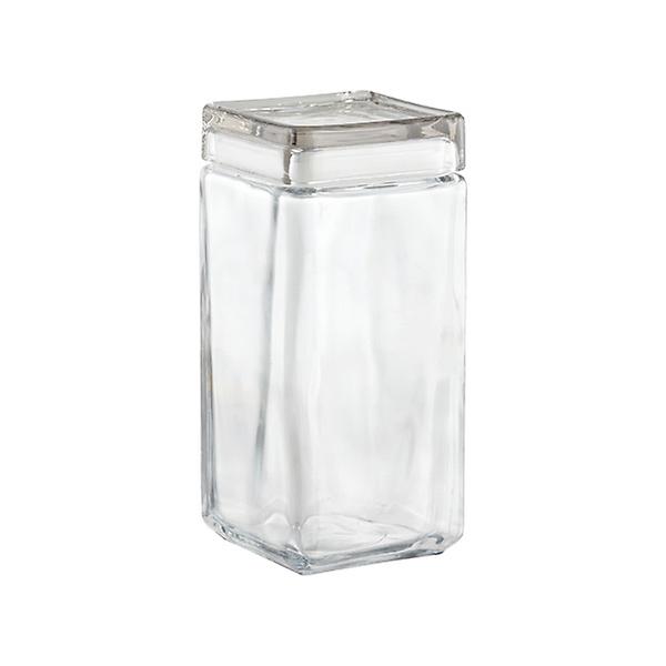 Anchor Hocking 85589R 2 qt. Clear Stackable Square Glass Jar