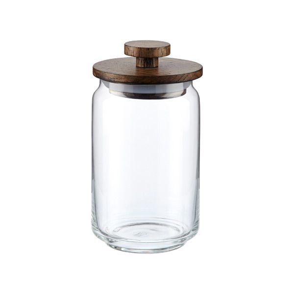 Artisan Glass Canisters with Walnut Lids | The Container Store