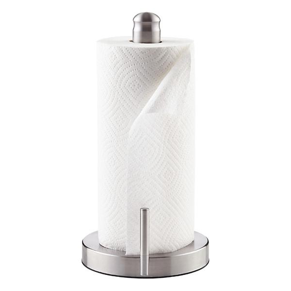 Kamenstein Perfect Tear Low Profile Stainless Steel Countertop Paper Towel  Holder, Weighted Base, 13 Inch