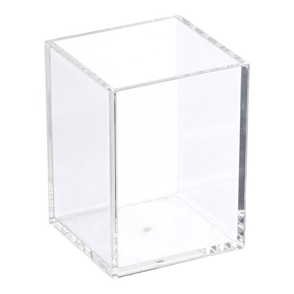 12 oz. Acrylic Square Soap Pump Dispenser Clear, 3 Sq. x 6-1/2 H | The Container Store