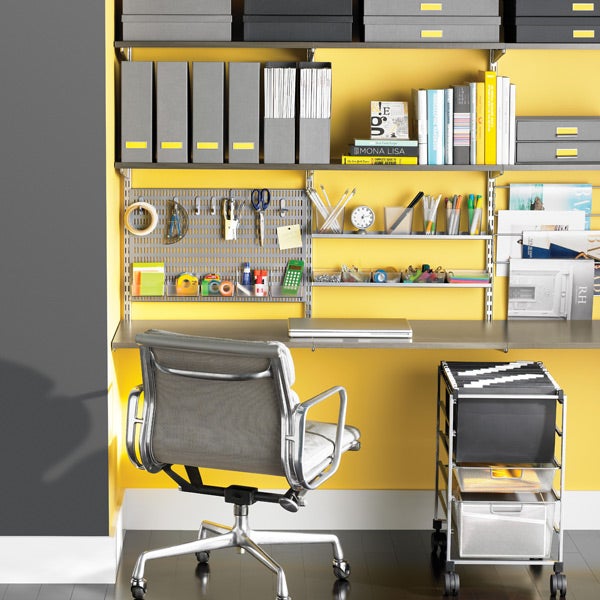 Driftwood Platinum Elfa Deluxe Office The Container Store