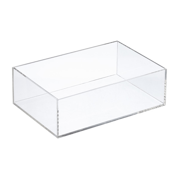 Large Rectangle Acrylic Tray Clear, 8 x 5-3/8 x 2-1/2 H | The Container Store