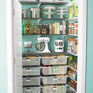 Walk In Pantry Driftwood White Elfa Walk In Pantry The
