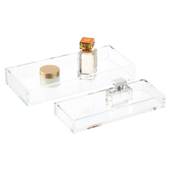 Acrylic Trays Clear, Large Perfume Vanity Tray