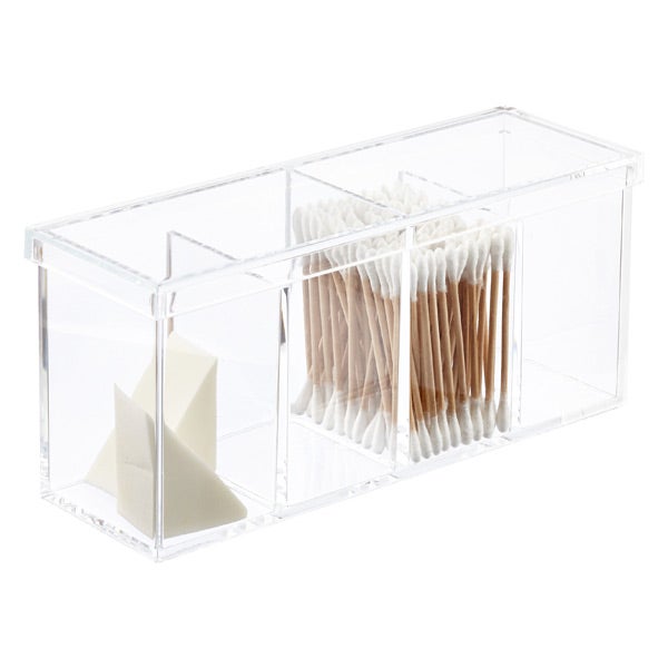 iDESIGN Clear Plastic 4-Tier Sectioned Kitchen Organizers, Set of