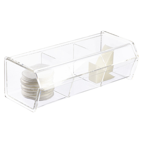 Mekaniker Overhale Tilskynde 3-Section Acrylic Hinged-Lid Box | The Container Store