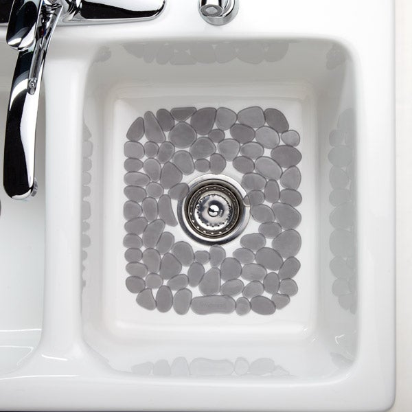 iDesign Graphite Pebblz Sink Mat