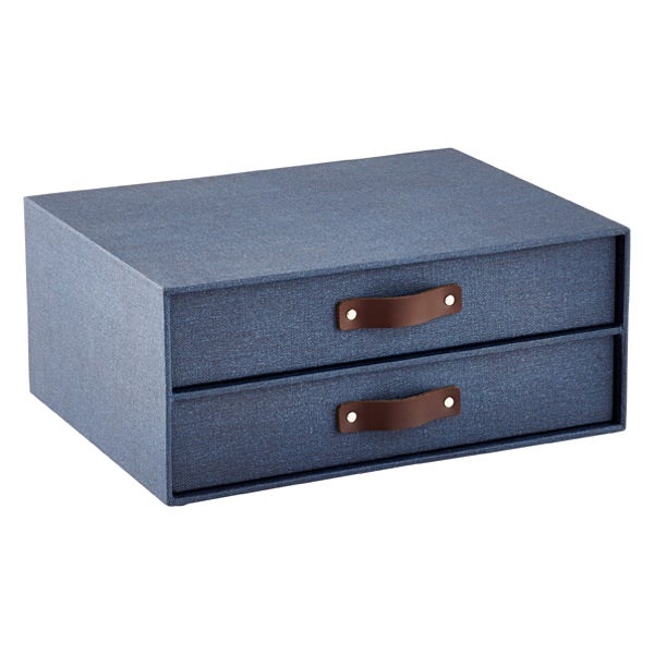 Bigso Marten Navy Paper Drawers The Container Store