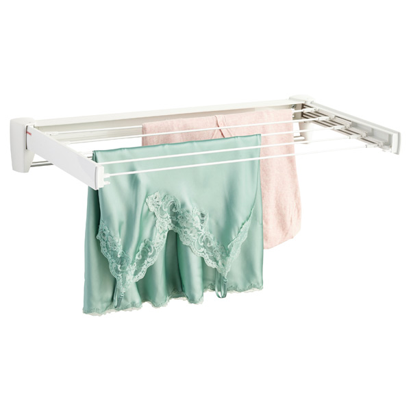2x Folding Clothes Hanger Drying Rack Wall Mounted Holder Dryer Retractable USA