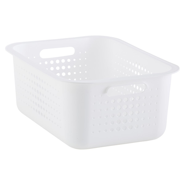 Large Lace Plastic Storage Basket Box with Lid Stackable Basket Container T8W8 