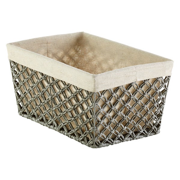 Grey Lattice Storage Bins The Container Store
