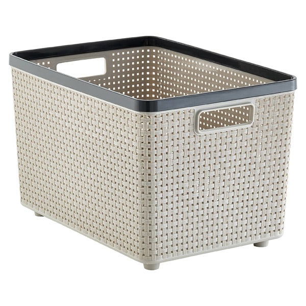 woven plastic storage basket