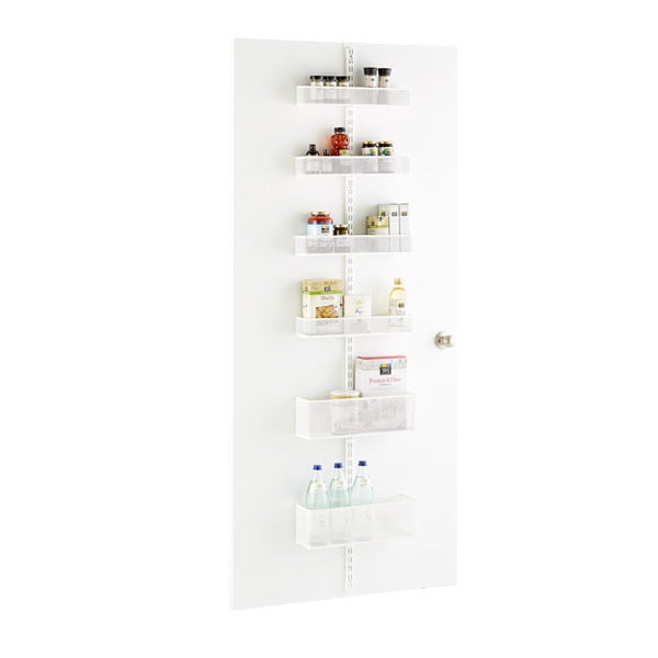 White Elfa Utility Mesh Pantry Door Wall Rack Solution The