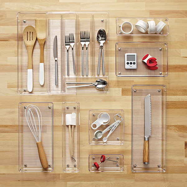 Idesign Linus Shallow Drawer Organizers The Container Store