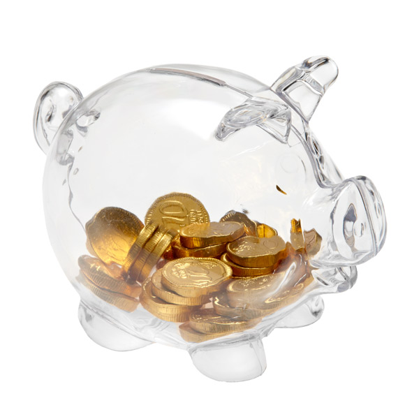 9" YELLOW Plastic Cute Kids Piggy Banks Cash Coins Saving Pigs Pig Must Cut New 
