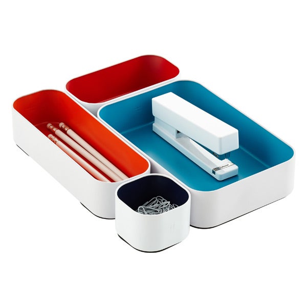 Three By Three Metal Drawer Organizers Set Of 4 The Container Store