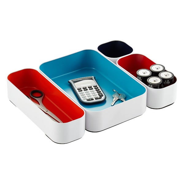 Three by Three Metal Drawer Organizers Set of 4 The Container Store