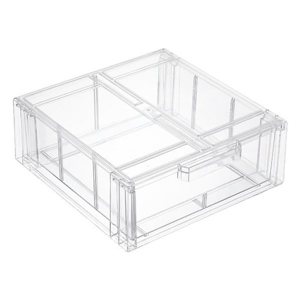 Clear Stackable Shirt & Accessory Drawer Case of 3
