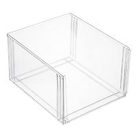 The Container Store Clearline Tall Open Bin Clear