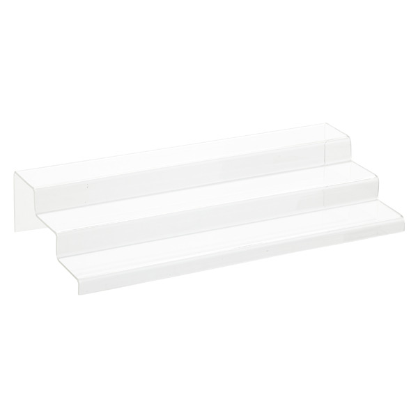 3-Tier Acrylic Cabinet Organizer Clear, 18 x 8-3/8 x 3-3/8 H | The Container Store