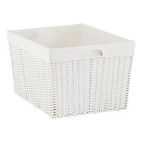 Montauk Rectangular Tapered Laundry Basket White
