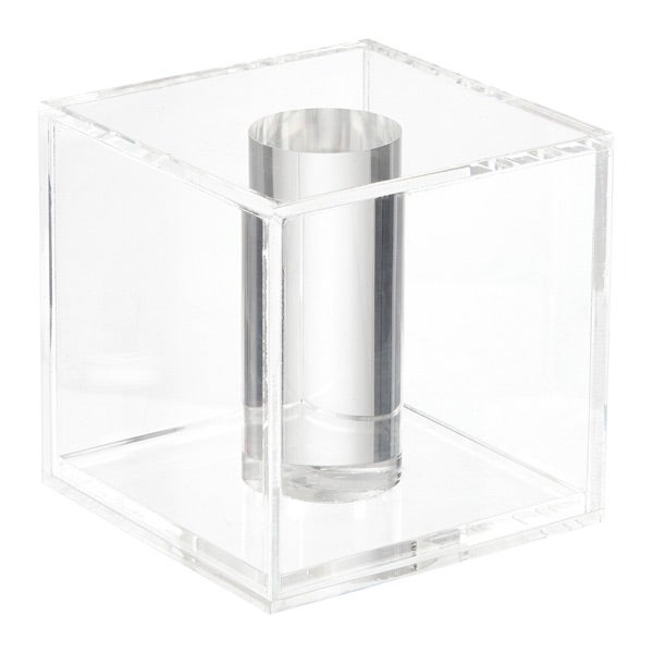 The Container Store Luxe Acrylic Bracelet Box Clear, 4 sq. x 4 H