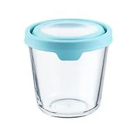 Anchor Hocking Glass TrueSeal Rectangle Food Storage Containers with Blue Lids