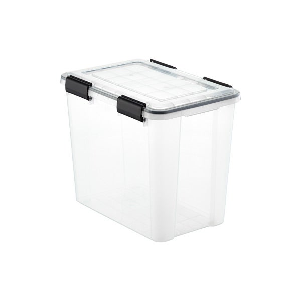 The Container Store 36 qt. Weathertight Tote Clear, 11-3/4 x 17-1/2 x 14-5/8 H