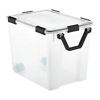 103 qt. Weathertight Tote with Wheels Clear