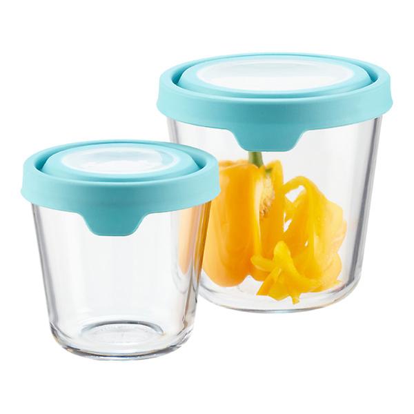 Anchor Hocking Tall Round Glass Food, Anchor Hocking Classic Glass Food Storage Containers With Lids