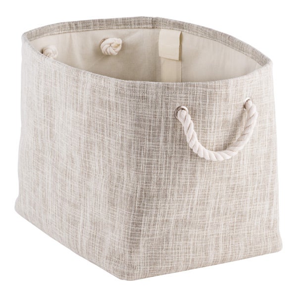 Flax Storage Bin with Rope Handles The Container Store