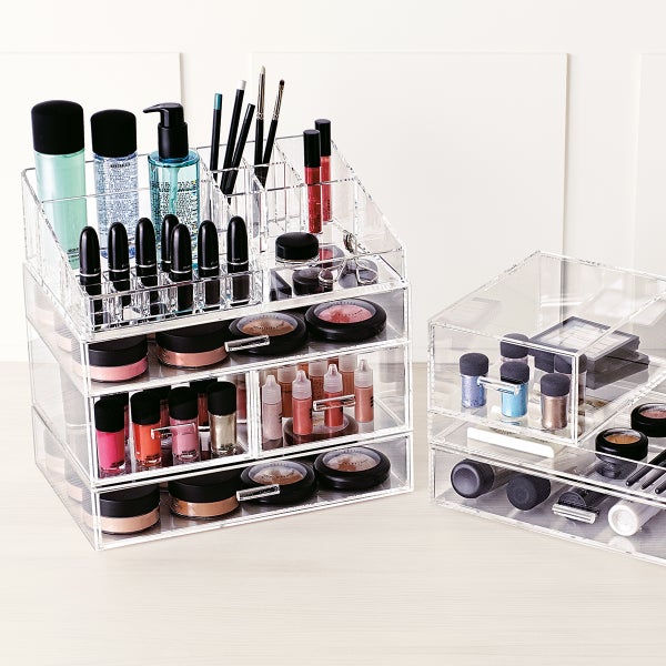 nedsænket ensidigt smid væk Luxe Large Acrylic Makeup Organizer | The Container Store