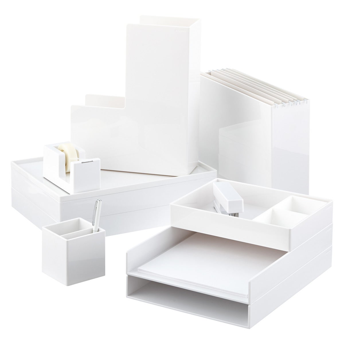 Poppin Tray White Poppin Accessory Trays The Container Store