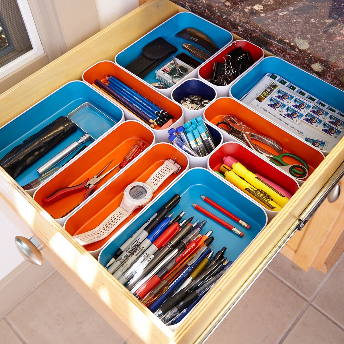 Three By Metal Drawer Organizers The Container Three By Metal Drawer Organizers