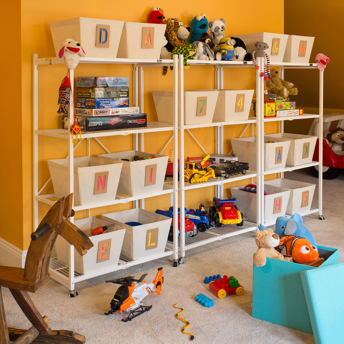 container store playroom storage