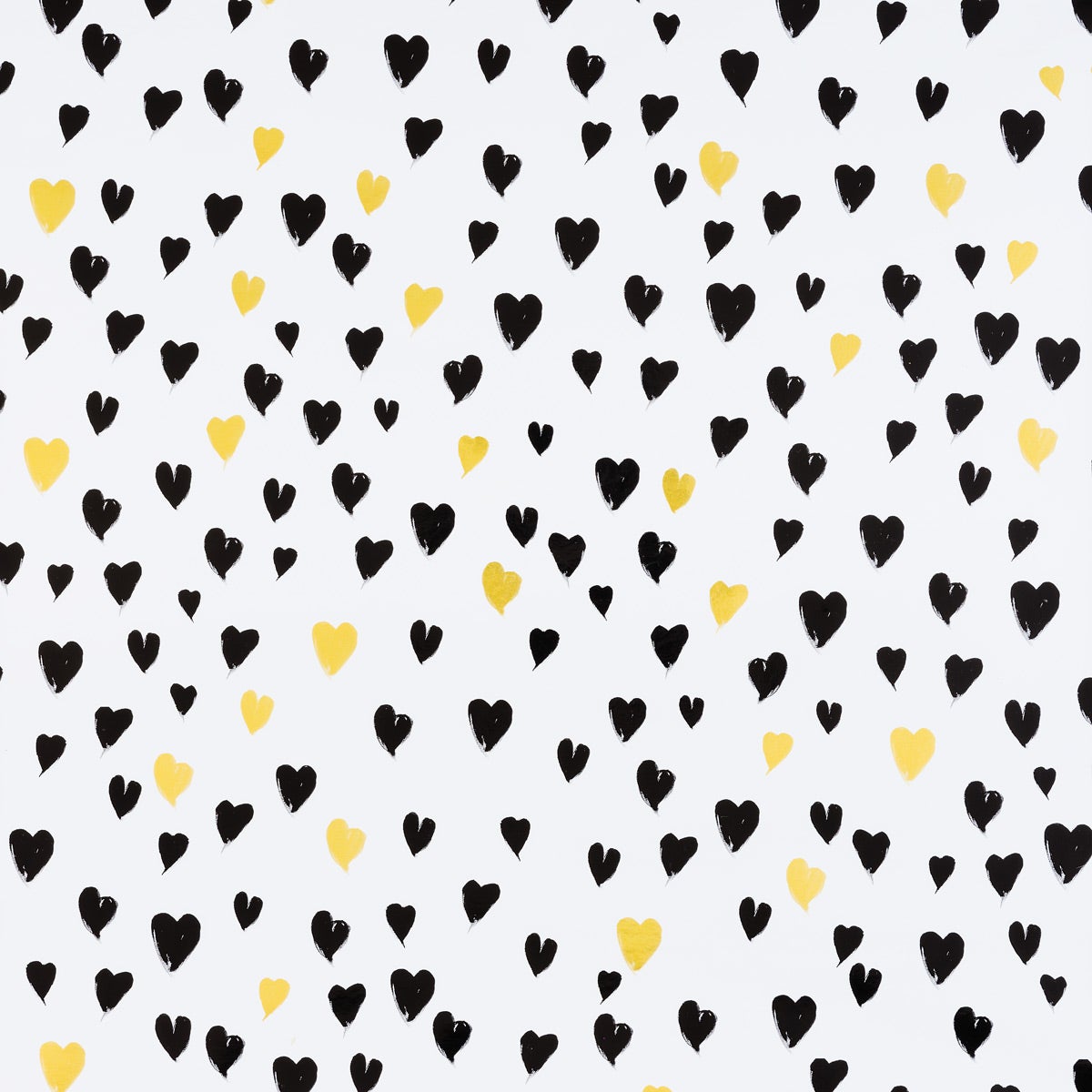 Black/Gold Metallic Foil Chevron/Dot/Geometric Wrapping Paper