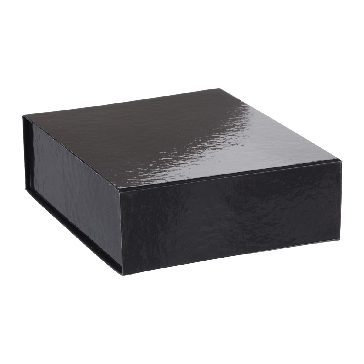 Black Glossy Ceco Gift Box 9.5" x 9.25" x 1.75" Inside Dim 