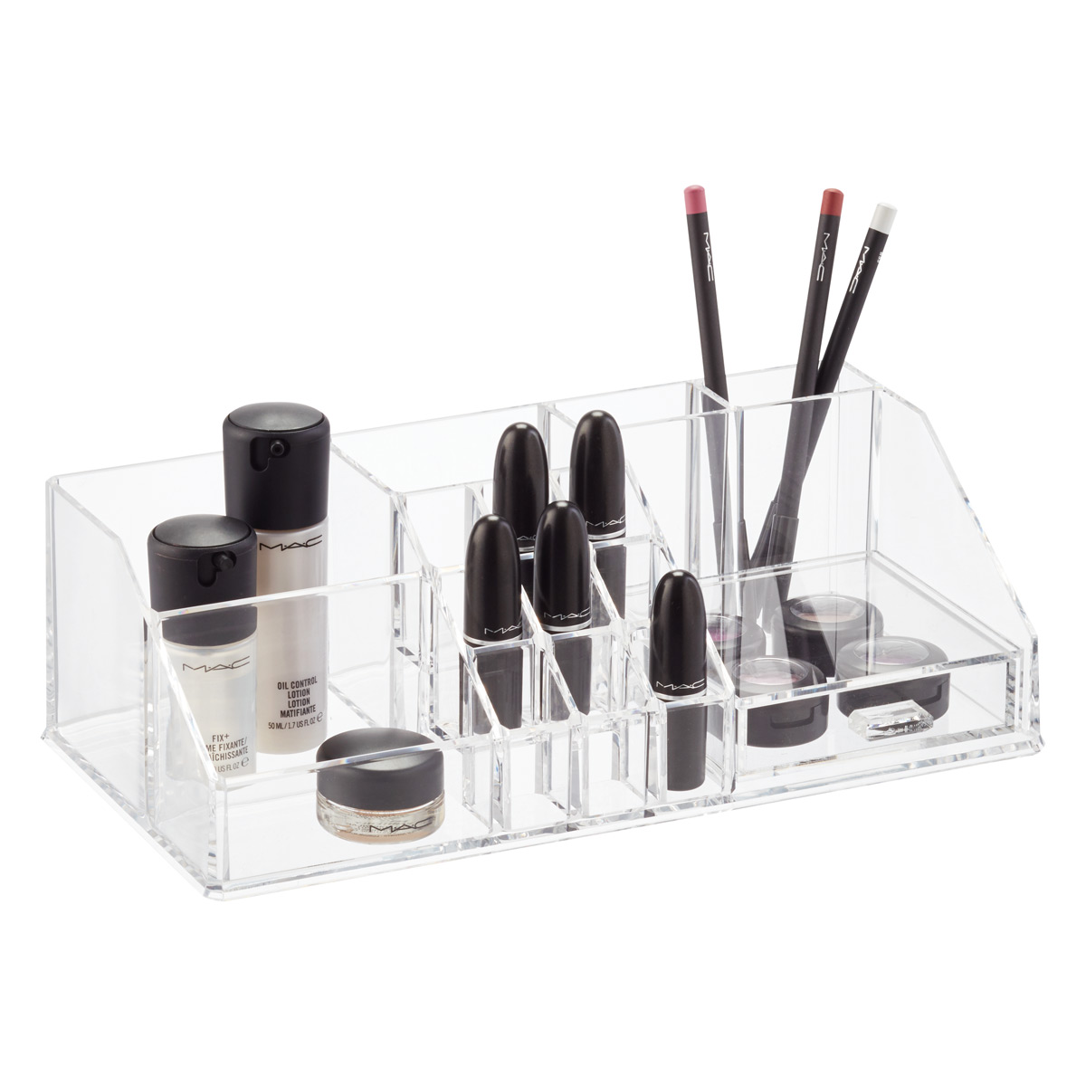 Optø, optø, frost tø overgive chauffør Acrylic Makeup Organizer With Drawer | The Container Store