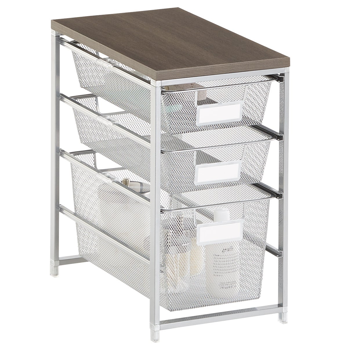 Platinum Cabinet Sized Elfa Mesh Bath Storage The Container Store