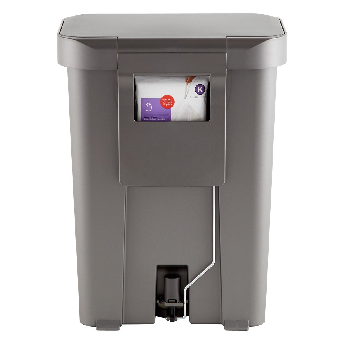 グレー　HUMANMADE STEEL TRASH CAN 即完売 simplehuman Grey 12 gal. Rectangular Trash Can with Liner Pocket