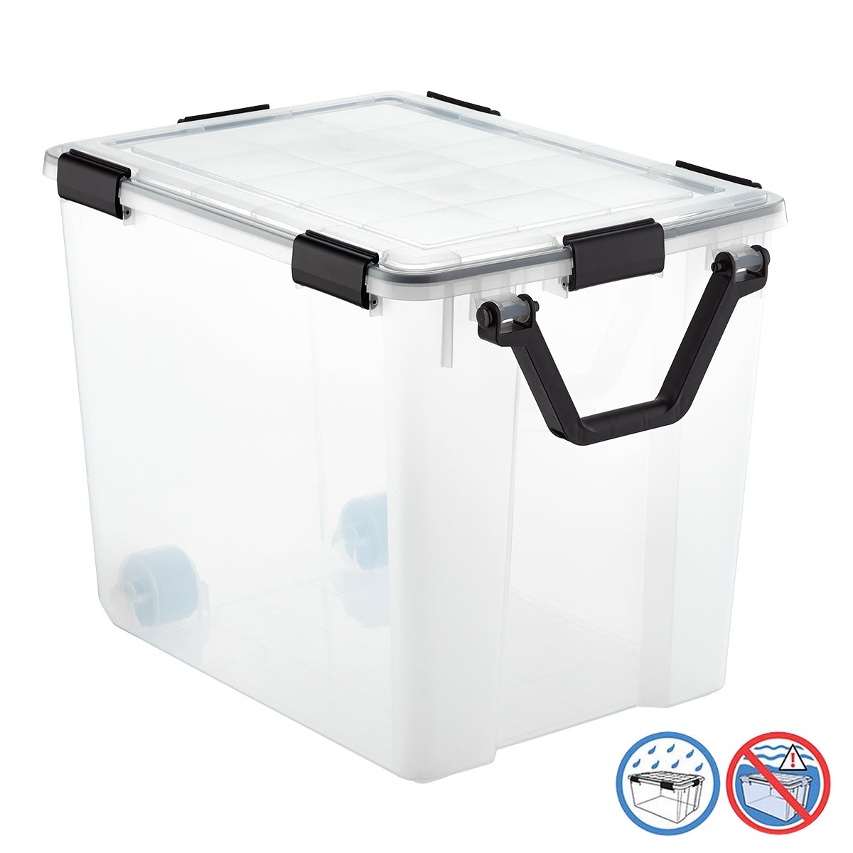 IRIS Weathertight Plastic Storage Container With Latch Lid 14 12 x