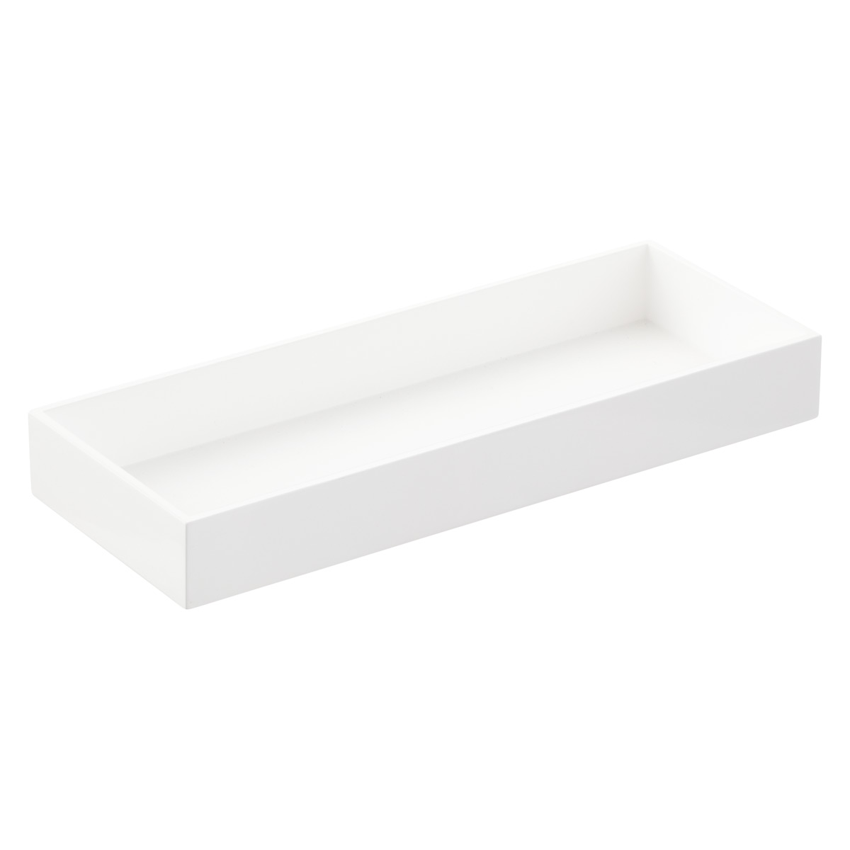 Large White Lacquered Vanity Tray The Container Store